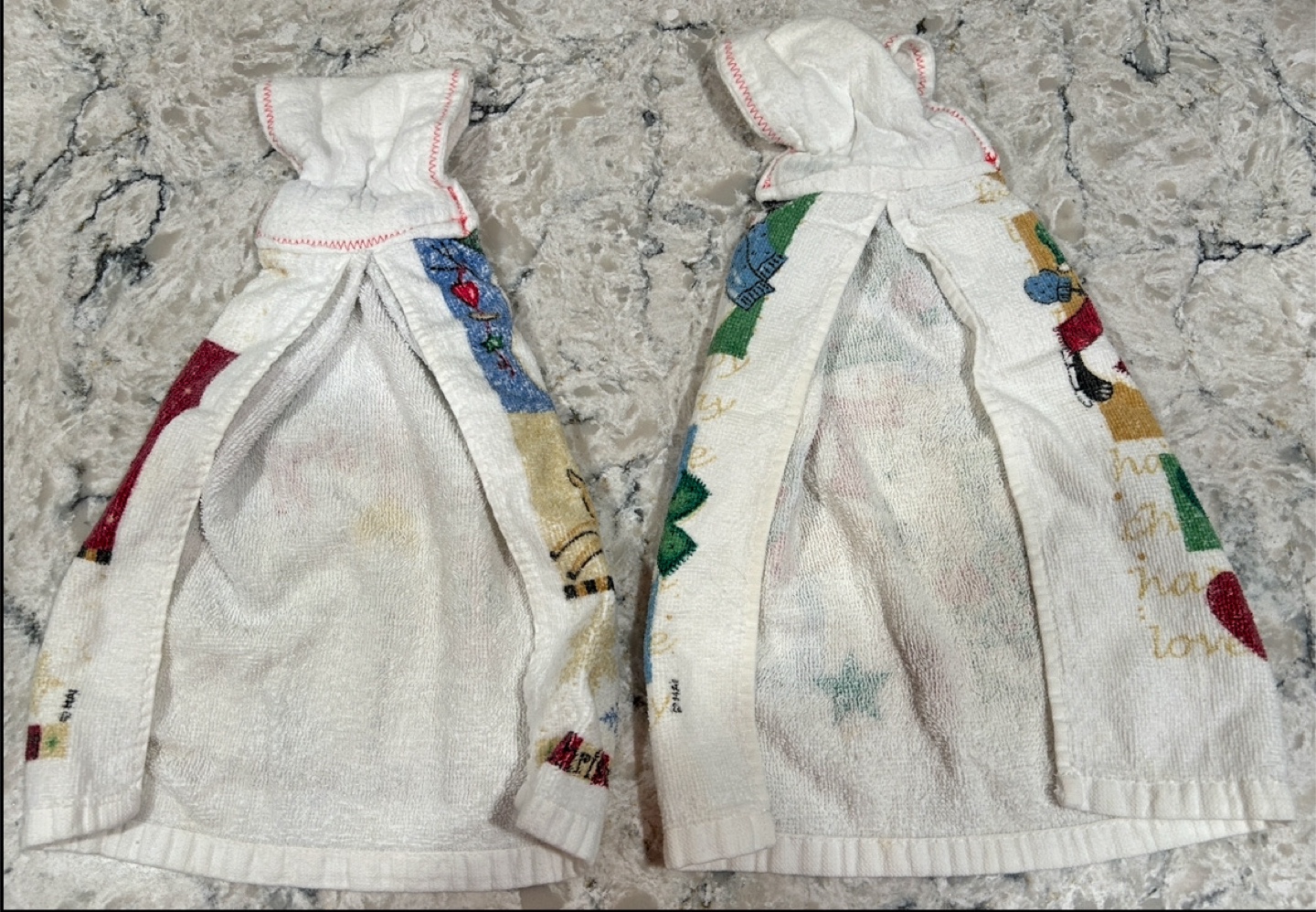 Pair of Hanging Christmas Snowman Kitchen Towels - photo 3