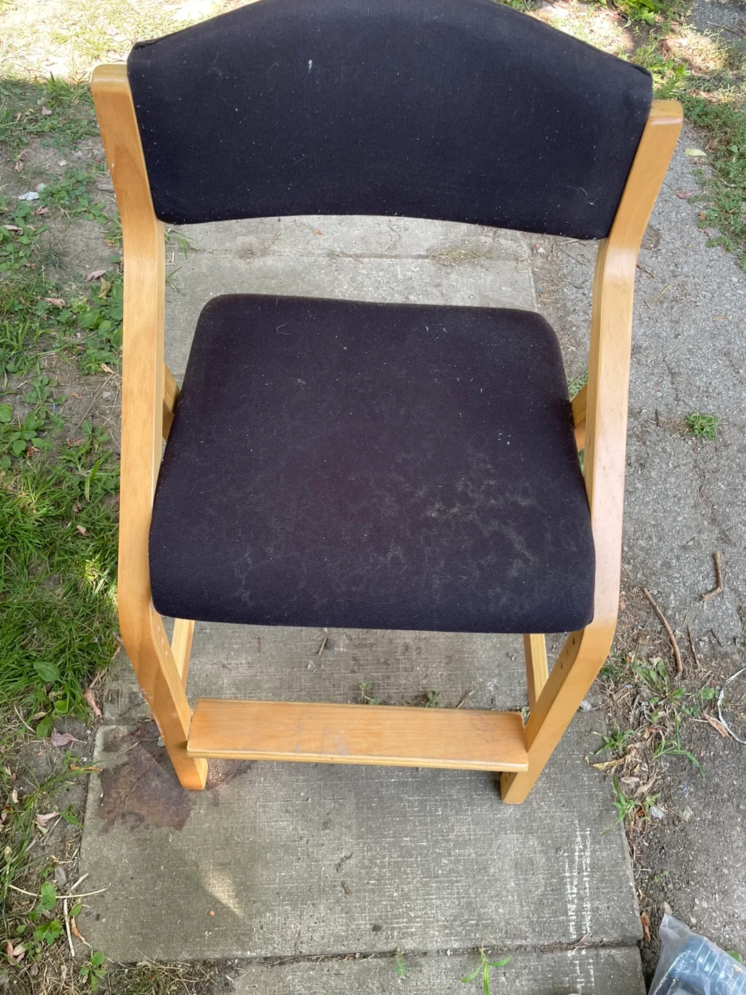 Wooden Folding Chair w/ Black Fabric image indicator(2)