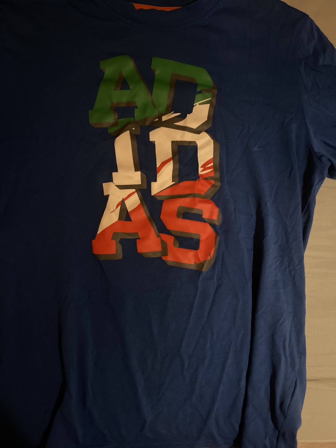 Adidas Blue Graphic T-Shirt size S