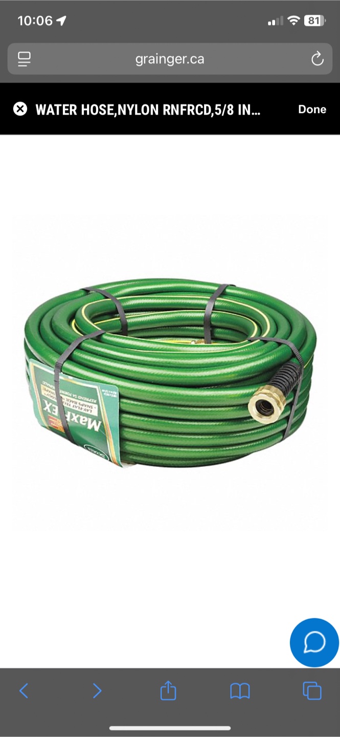Scotts Max FLEX Water Hose, Nylon Reinforced 5/8 Inch 100ft