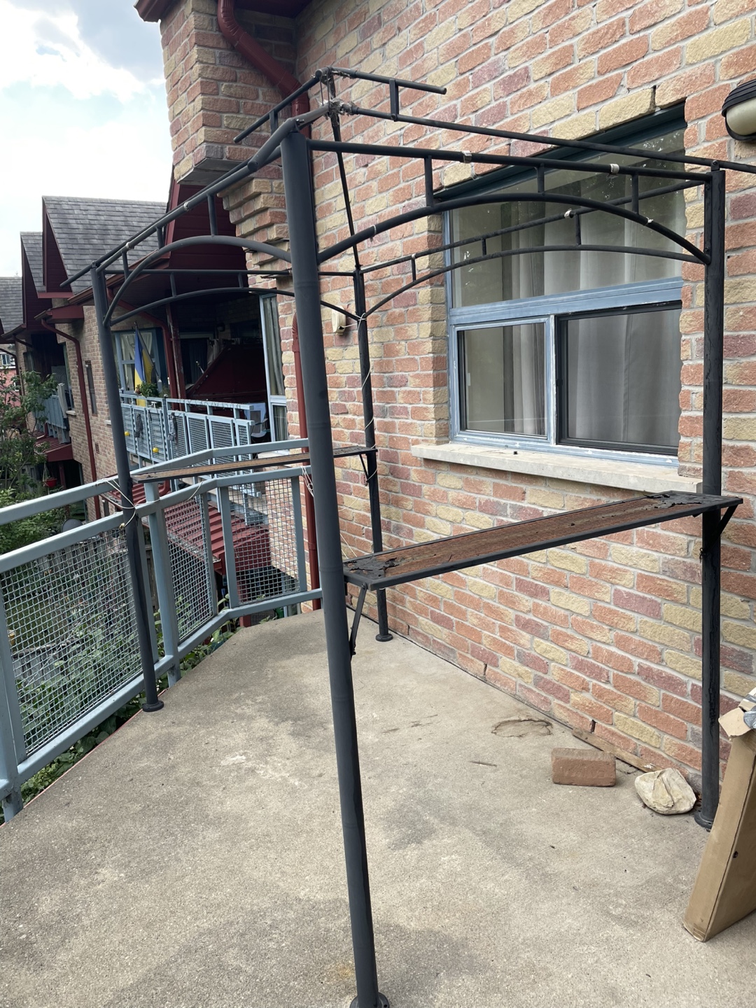 Outdoor Grill Gazebo with Shelves
