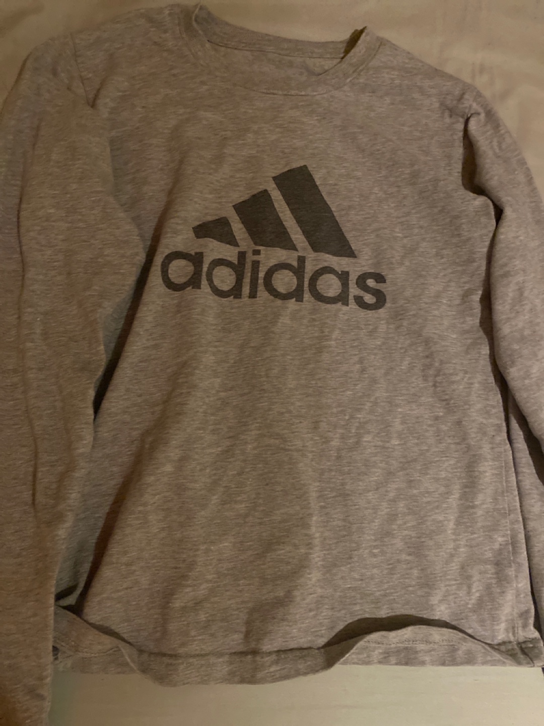 Adidas Grey Long Sleeve Shirt size S