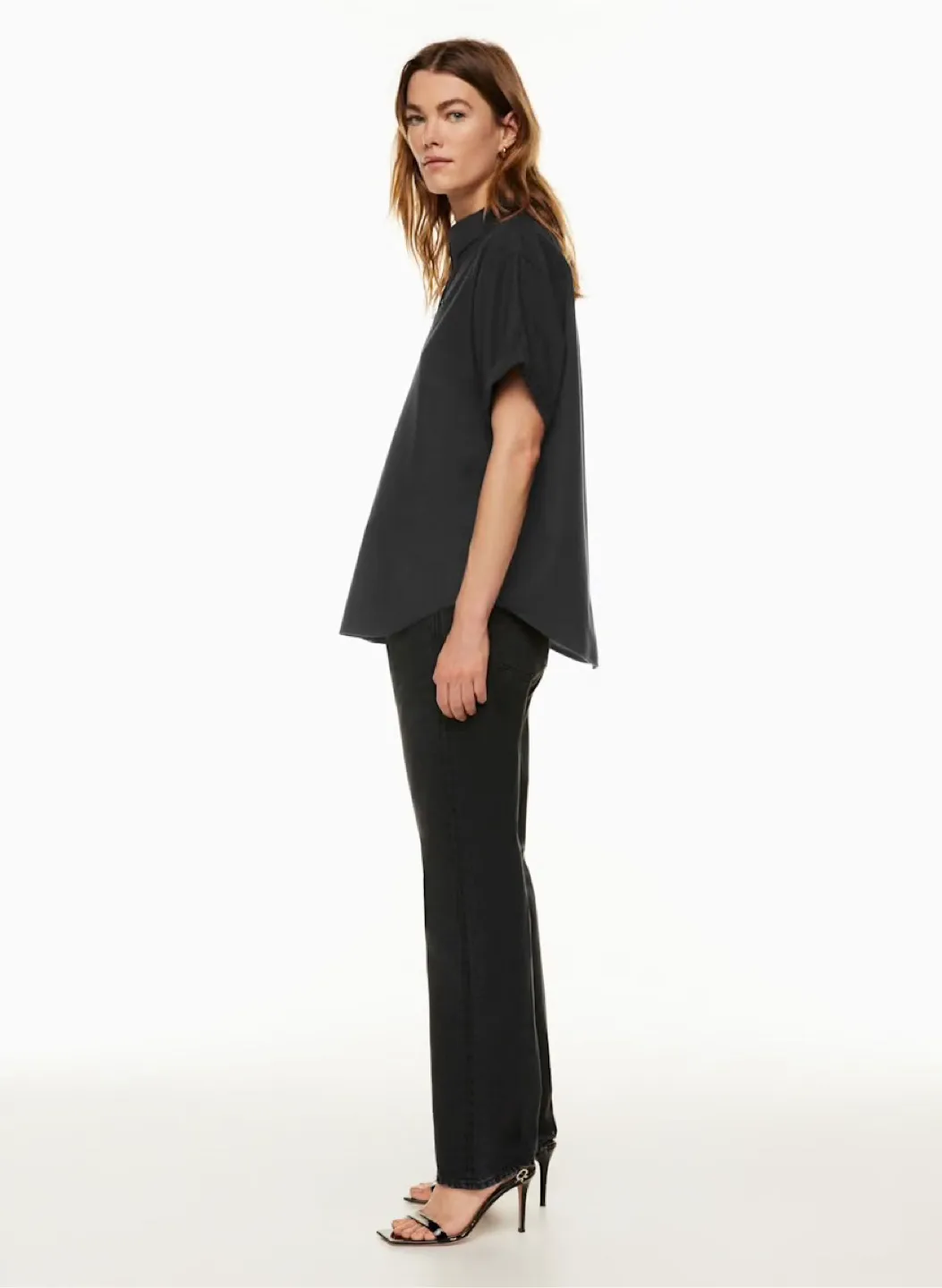 Aritzia Denim Forum The Jane Shirt | Olive Leaf Green image indicator(2)