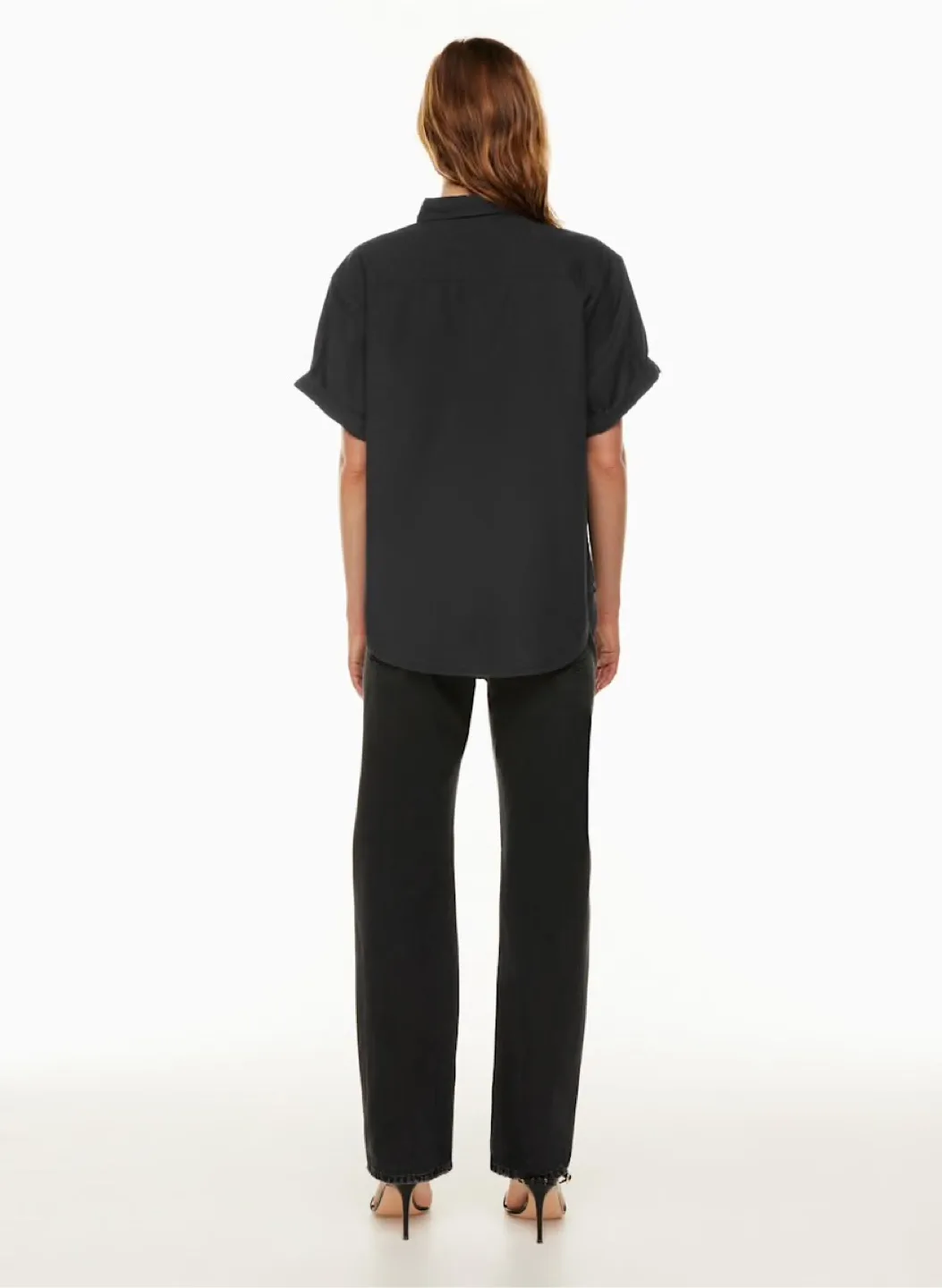 Aritzia Denim Forum The Jane Shirt | Olive Leaf Green image indicator(3)