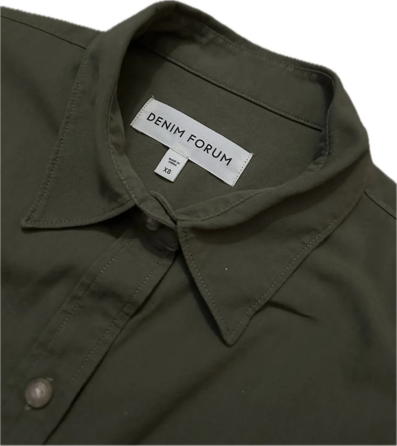 Aritzia Denim Forum The Jane Shirt | Olive Leaf Green image indicator(6)
