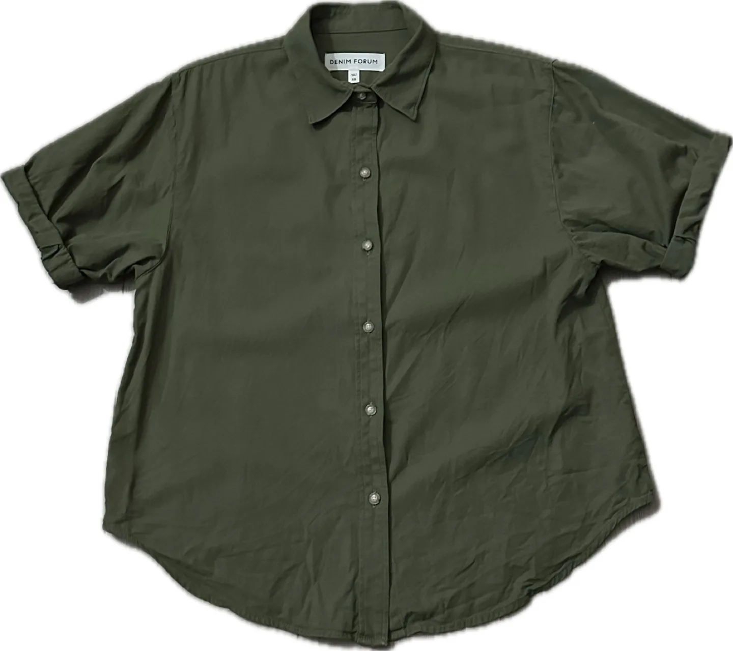 Aritzia Denim Forum The Jane Shirt | Olive Leaf Green image indicator(4)