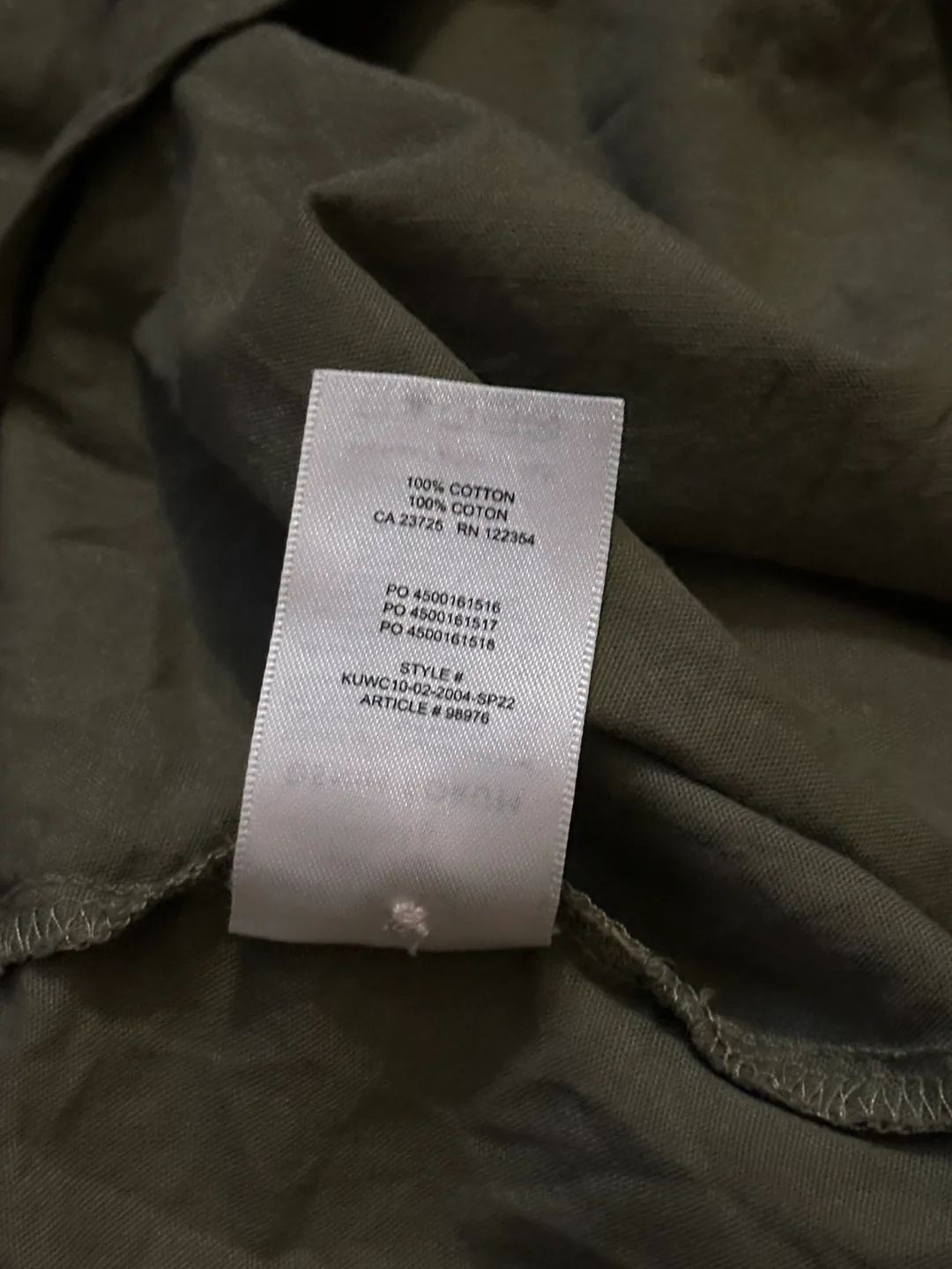 Aritzia Denim Forum The Jane Shirt | Olive Leaf Green image indicator(8)