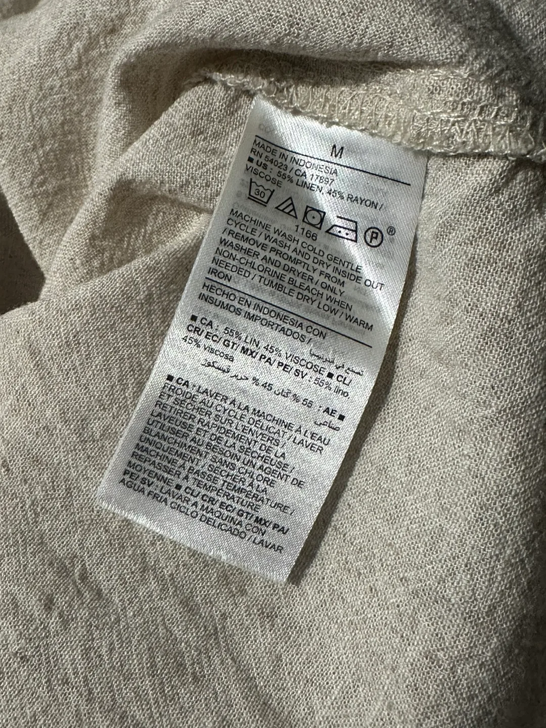 Old Navy Linen-Blend Boyfriend Shirt | Natural Linen image indicator(8)