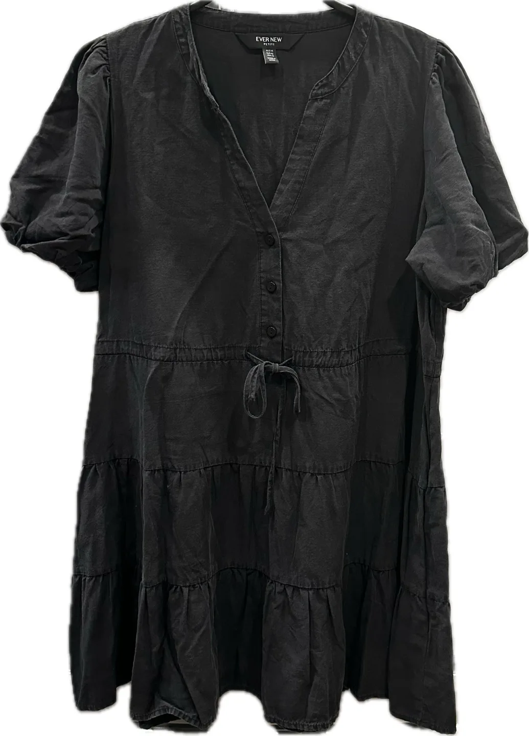 Ever New Petite Tiered Dress | Washed Black thumbnail