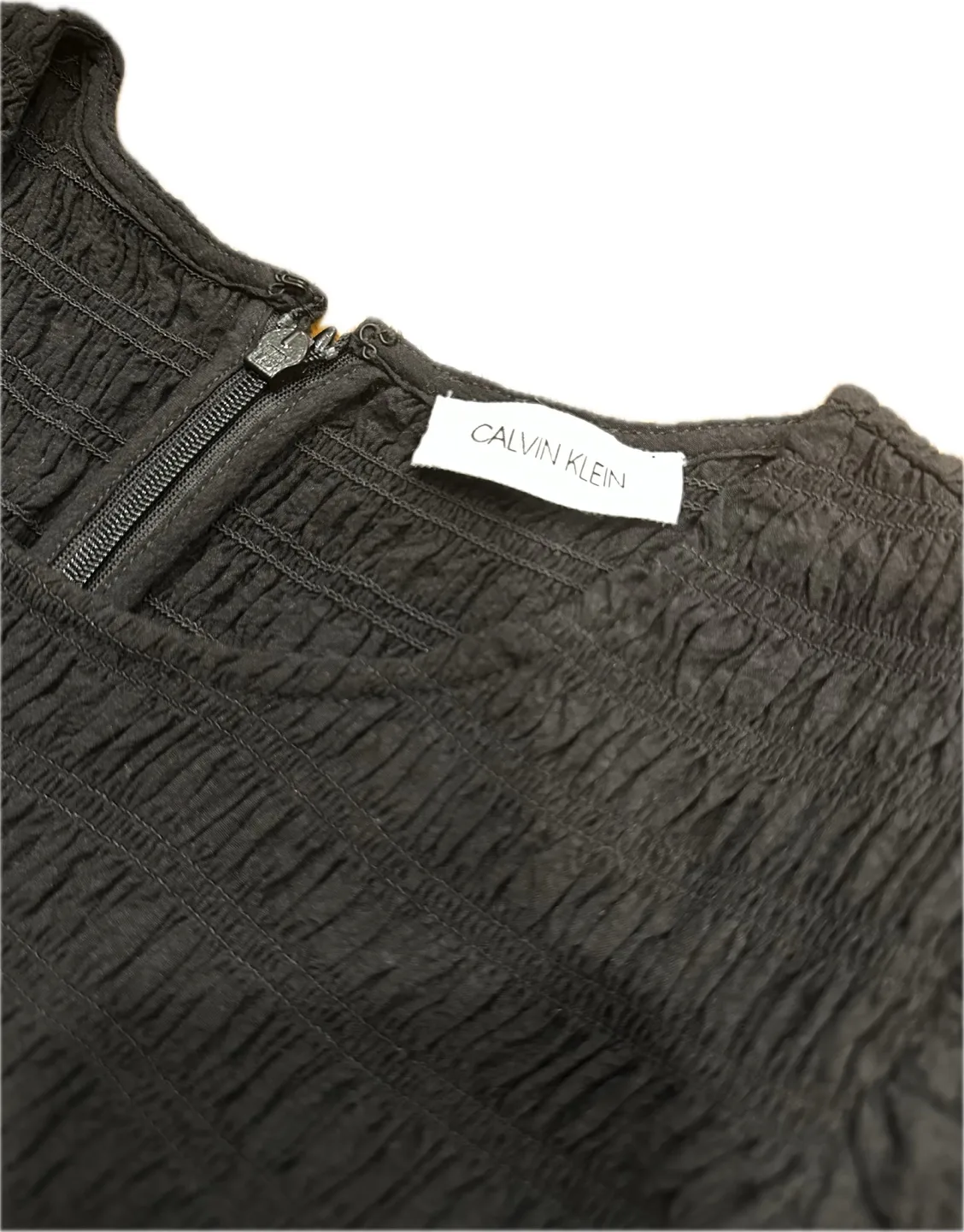 Calvin Klein Smocked Dress | Black image indicator(3)