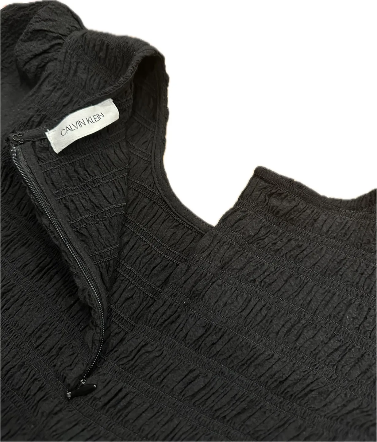 Calvin Klein Smocked Dress | Black image indicator(4)