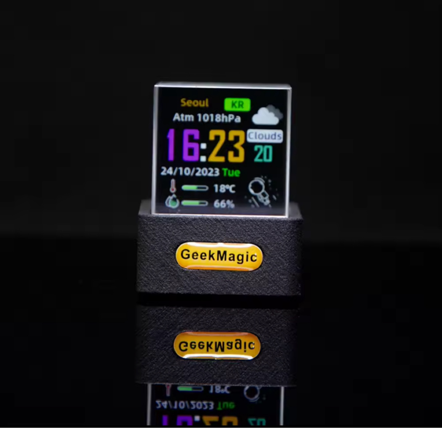 Crystal Cube Holographic WiFi Weather Clock