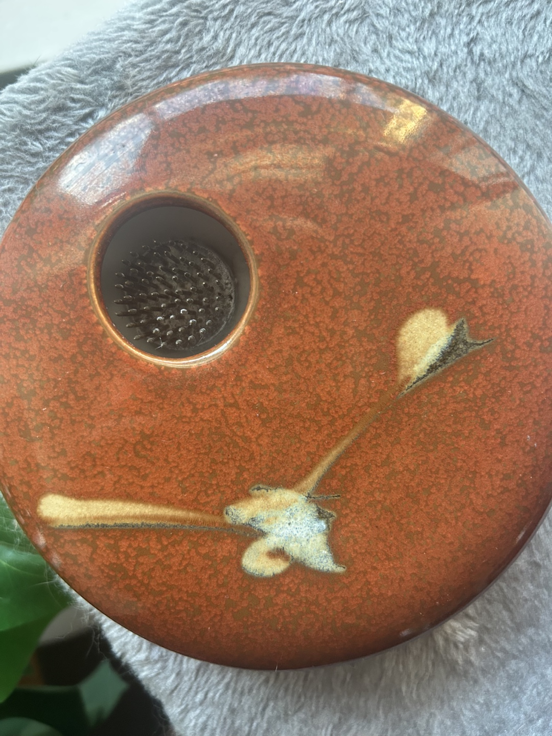 Vintage Round Ikebana Vase
