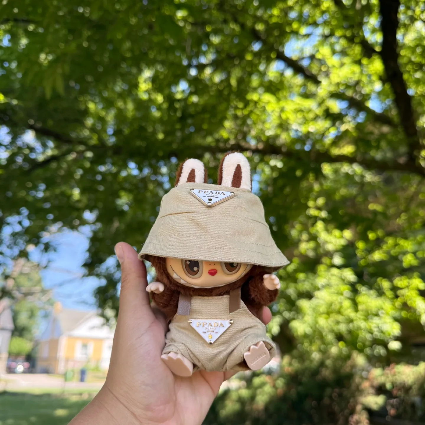 Labubu secret Prada Brown outfit thumbnail