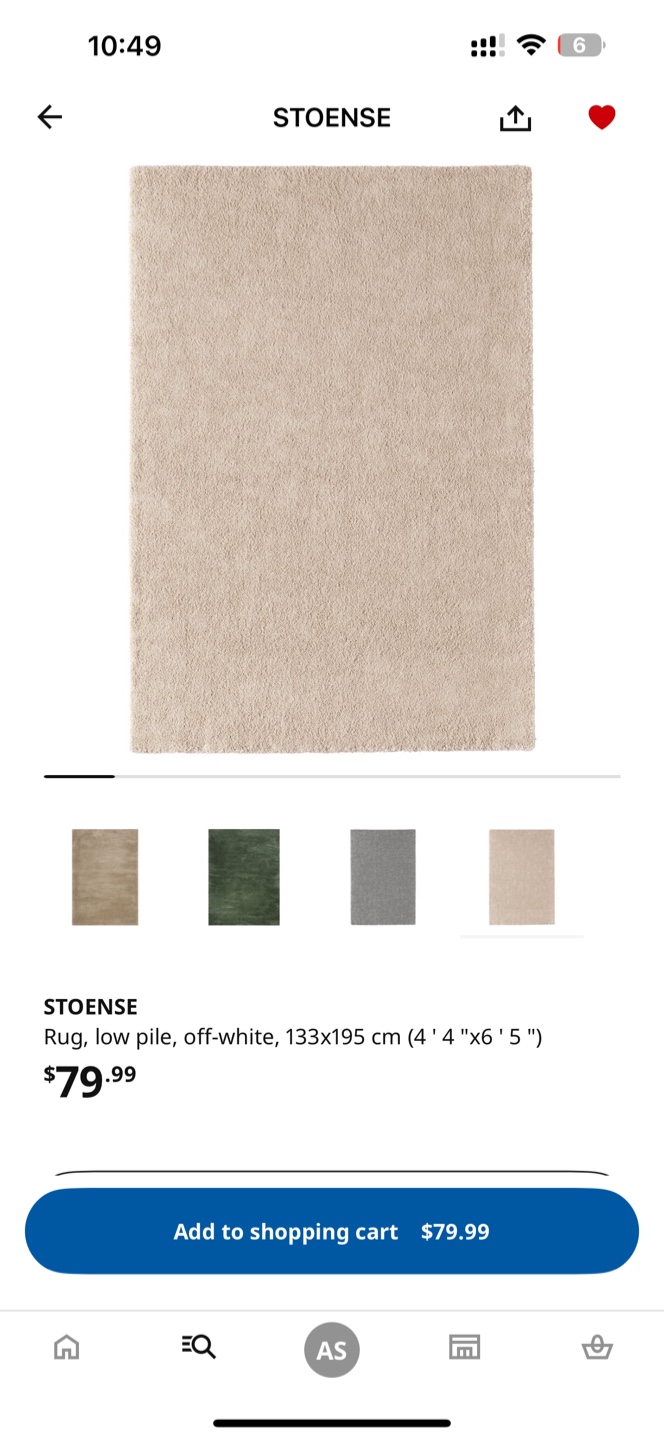 IKEA STOENSE Rug, Low Pile - photo 3