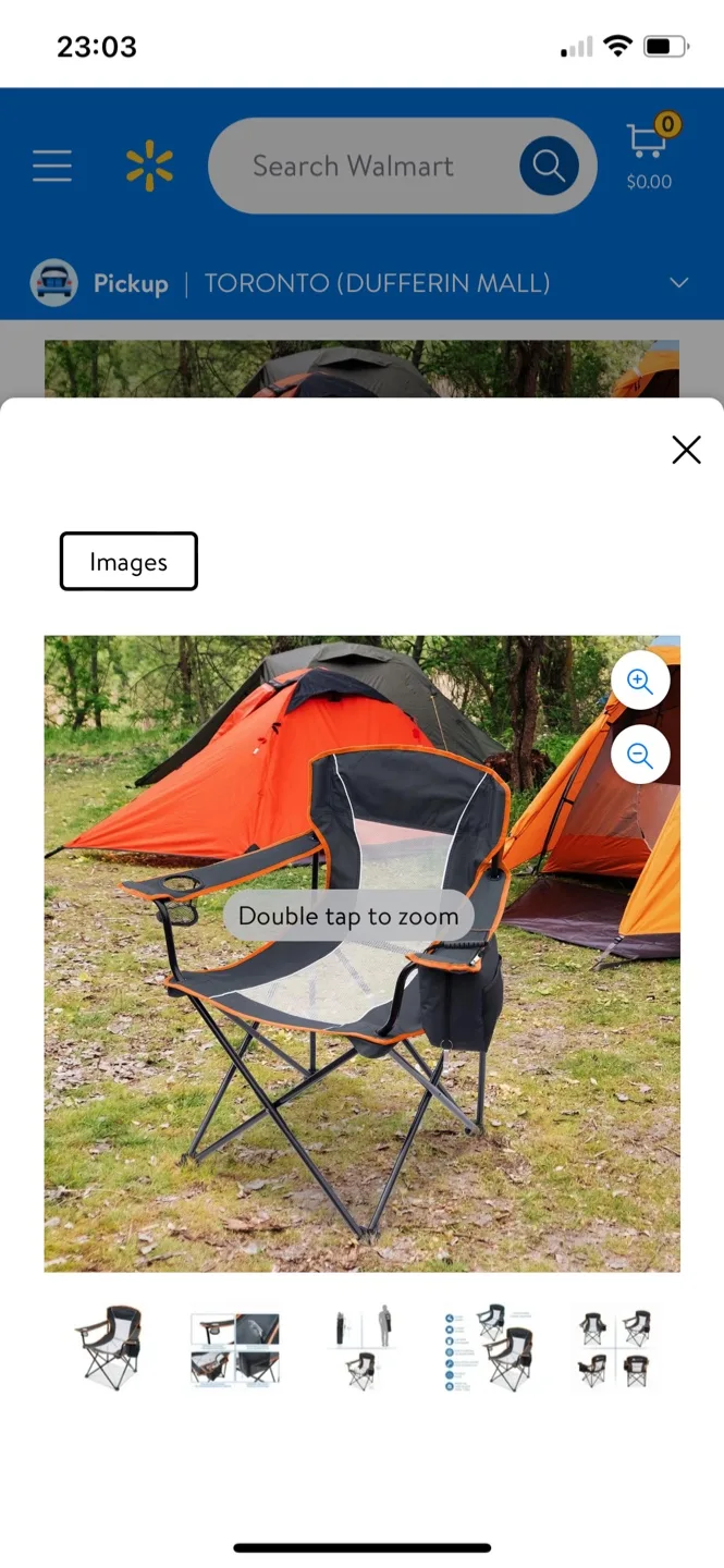 Ozark Trail Oversized Mesh Chair with Cooler thumbnail