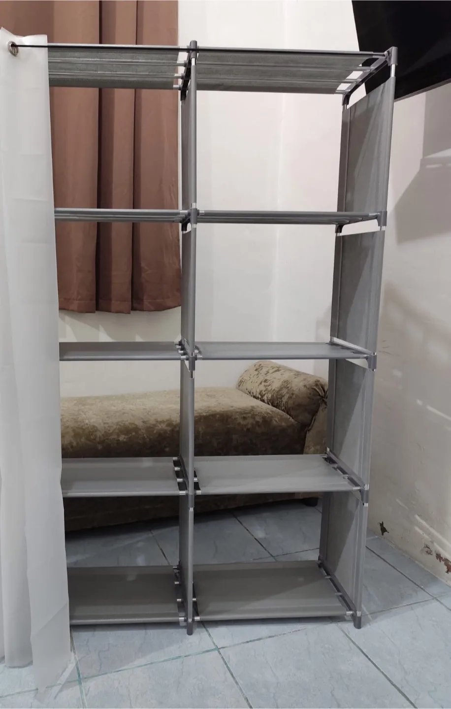 Grey Closet Organizer 8 Shelves thumbnail