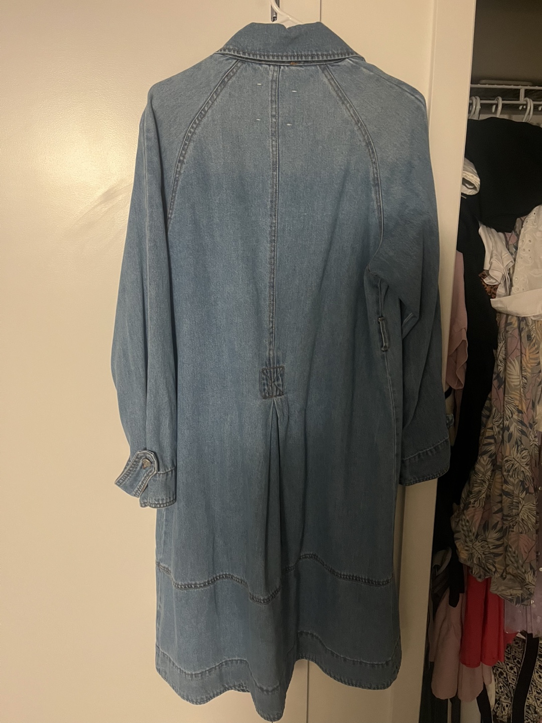 Habitual Denim Trench Coat - Size Small - photo 2