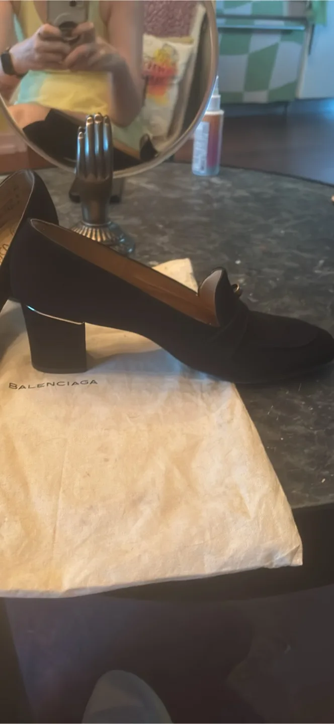 Balenciaga Black Loafer Heels image indicator(4)