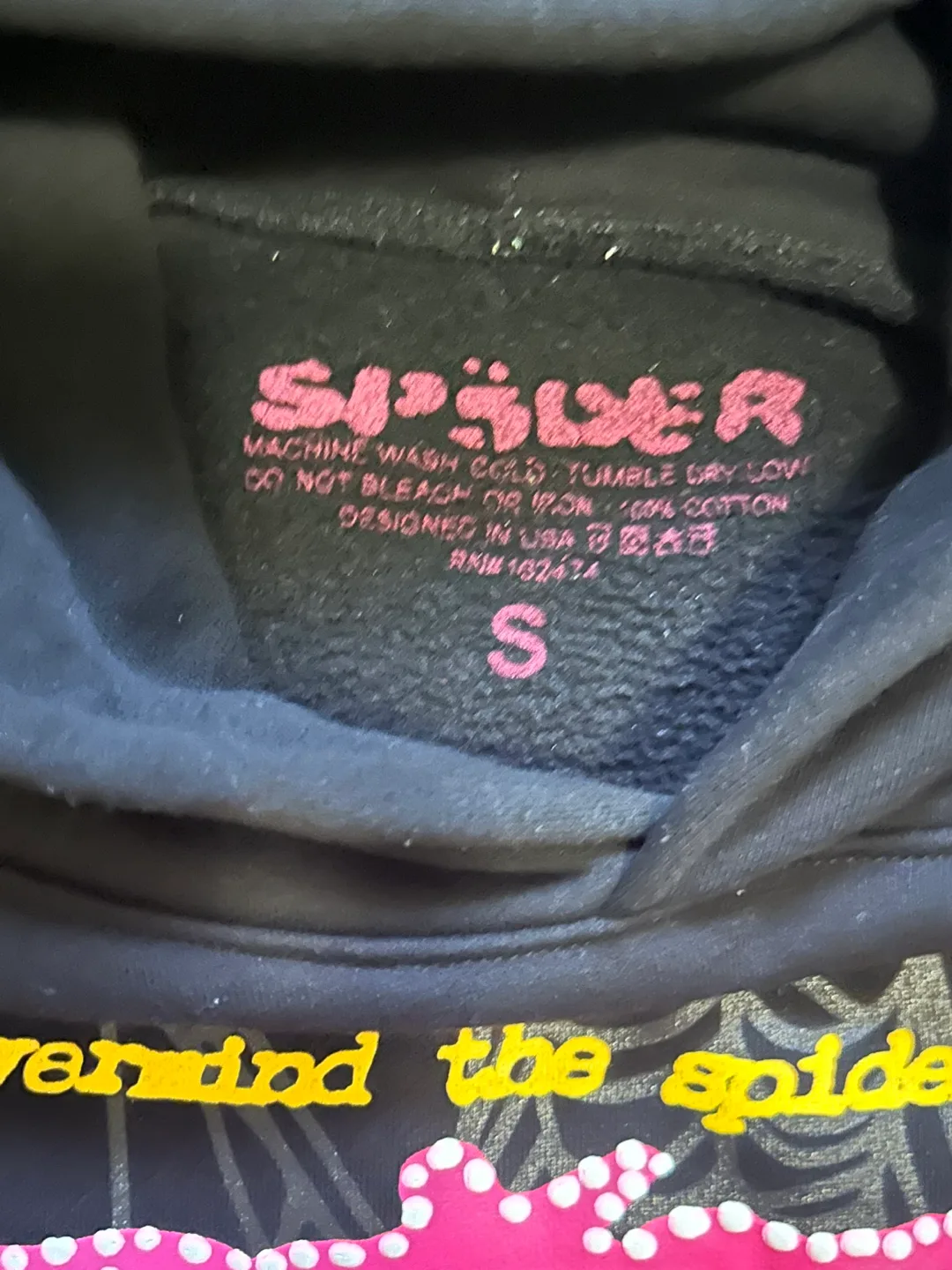 Spider Black Hoodie - Size S image indicator(2)