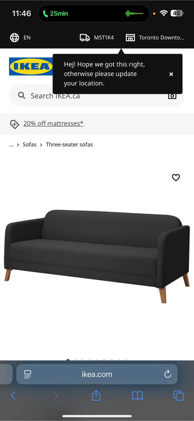 IKEA Three-Seater Sofa