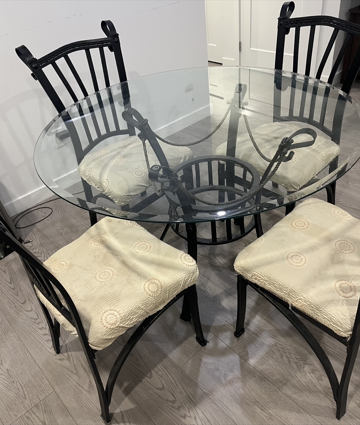 Glass Top Dining Set – Table & 4 Chairs - photo 2