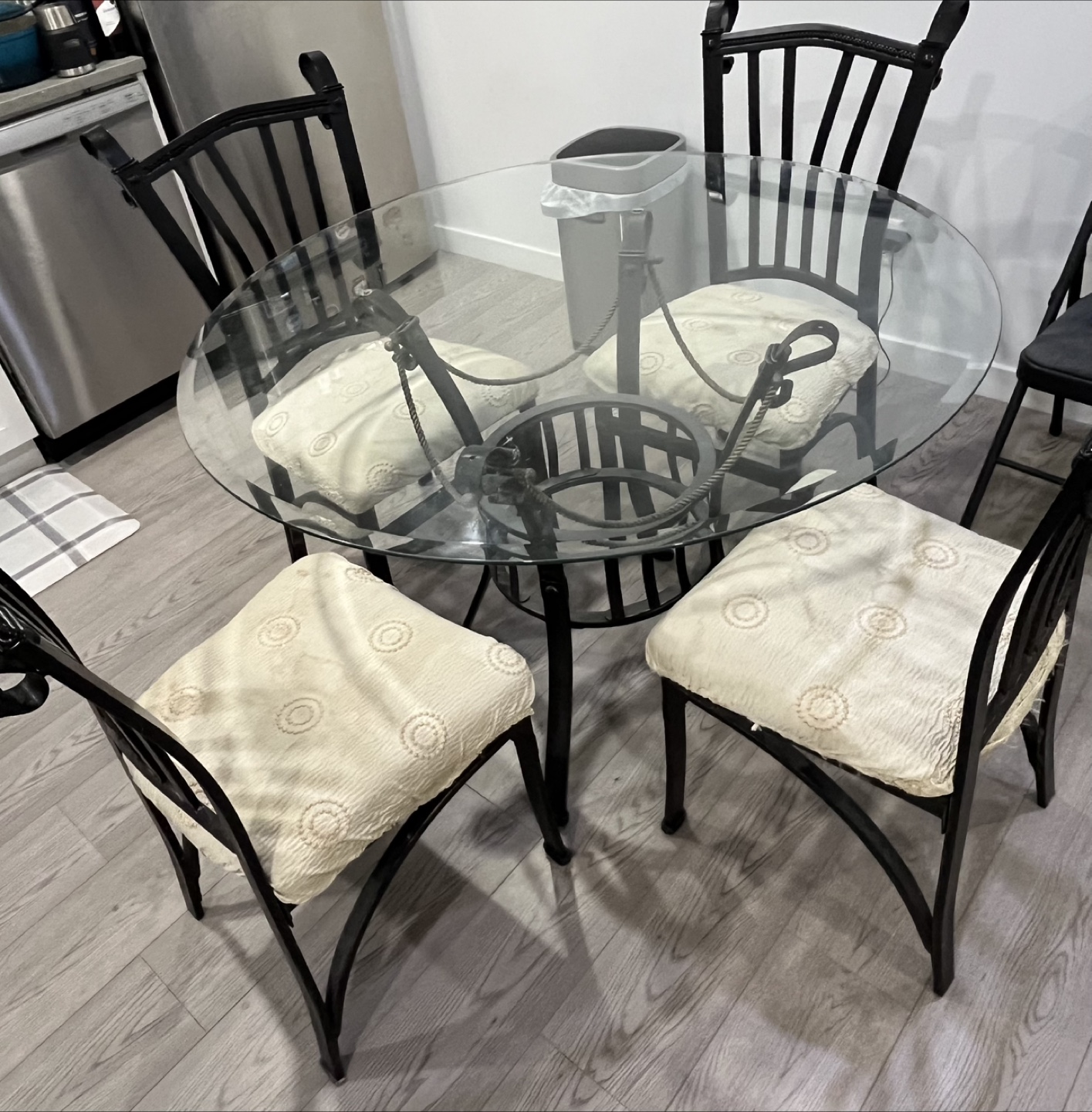 Glass Top Dining Set – Table & 4 Chairs - photo 3