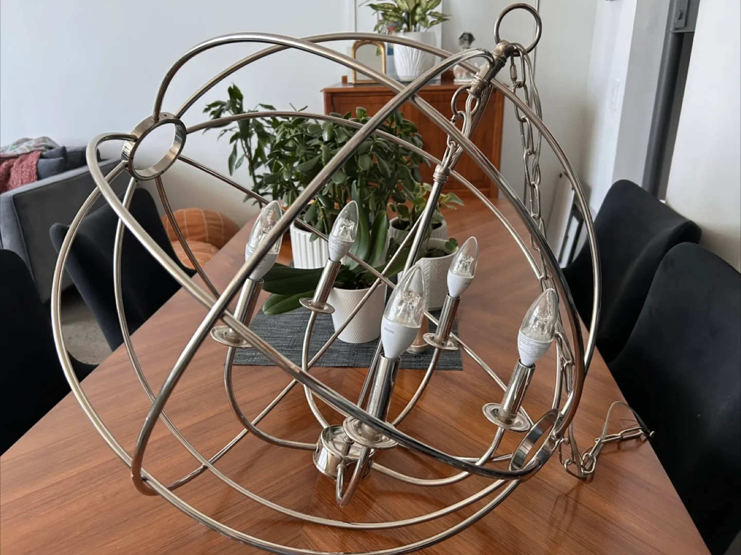 Chandelier - Modern Chrome Finish thumbnail