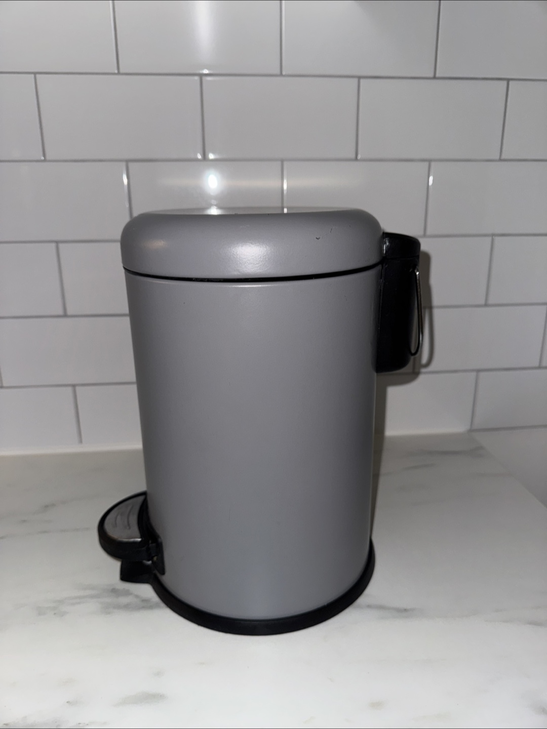 Grey Step-On Trash Can - photo 2