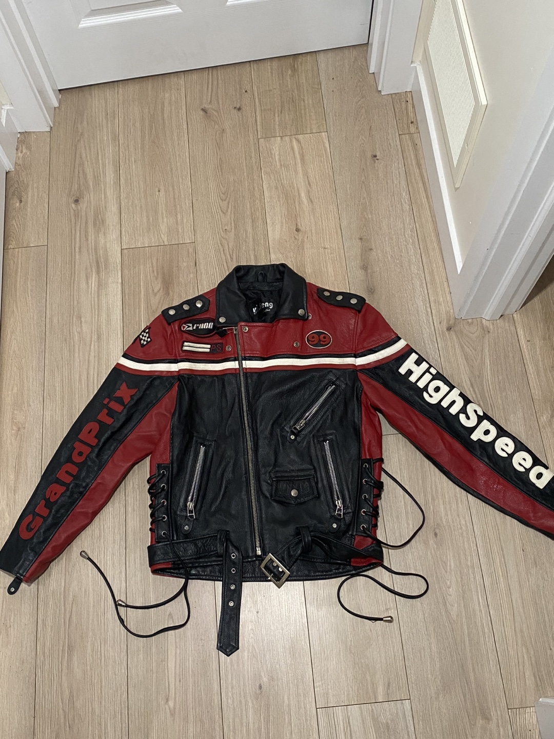 Vintage Yi Feng Leather Racing Jacket – Men’s M/L Unisex