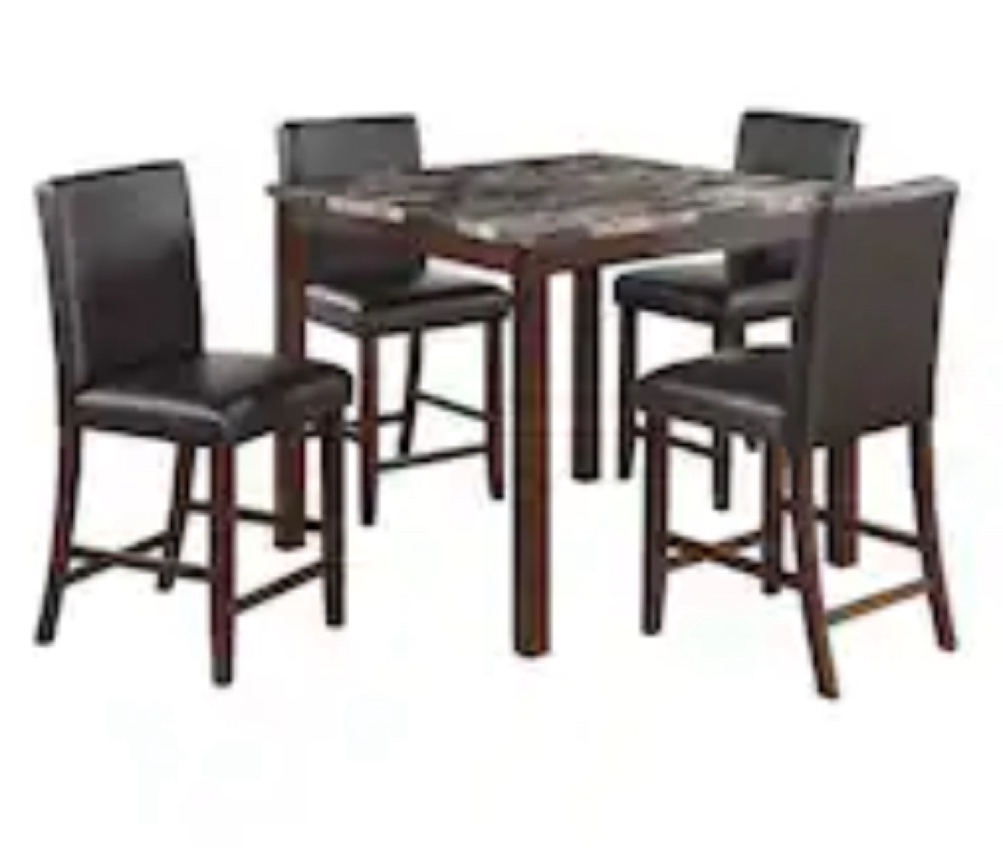 Brown Marble Top Dining Table