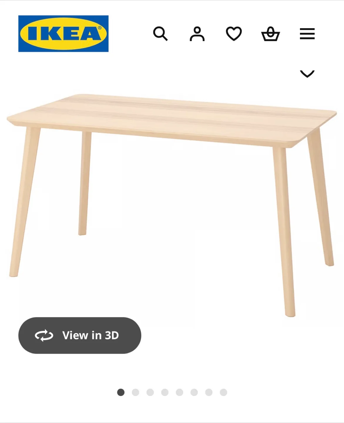IKEA LISABO Table - Ash Veneer thumbnail
