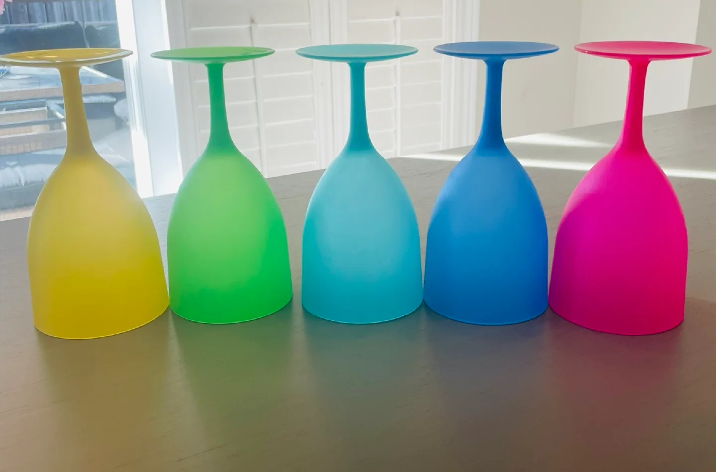 Set of 5 Colorful Wine Glasses thumbnail