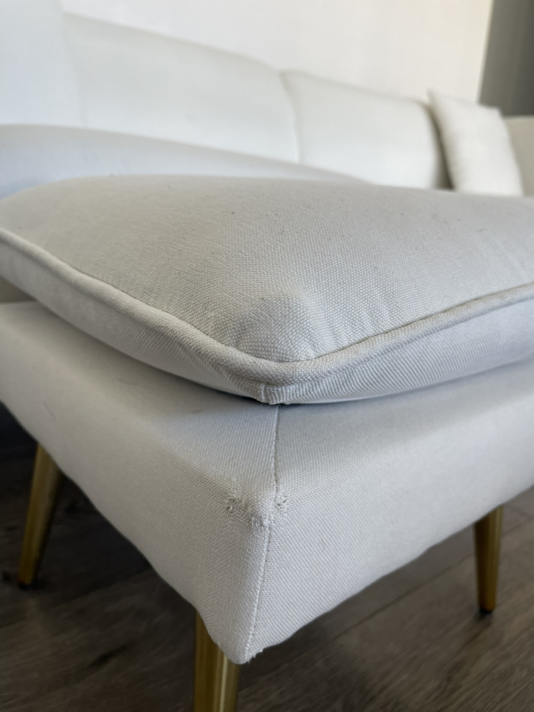 Artiste Ivory Sofa with Ottoman - photo 3