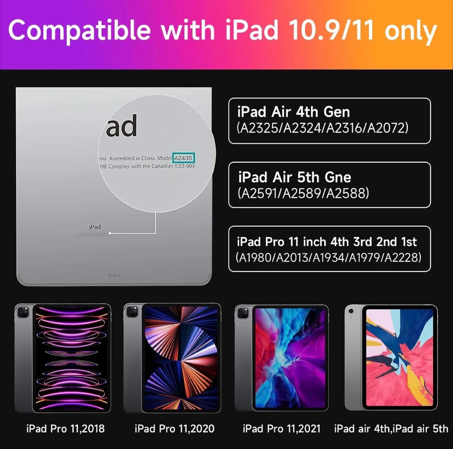 Magic Keyboard for iPad Air 4th/5th Gen & iPad Pro 11 image indicator(2)