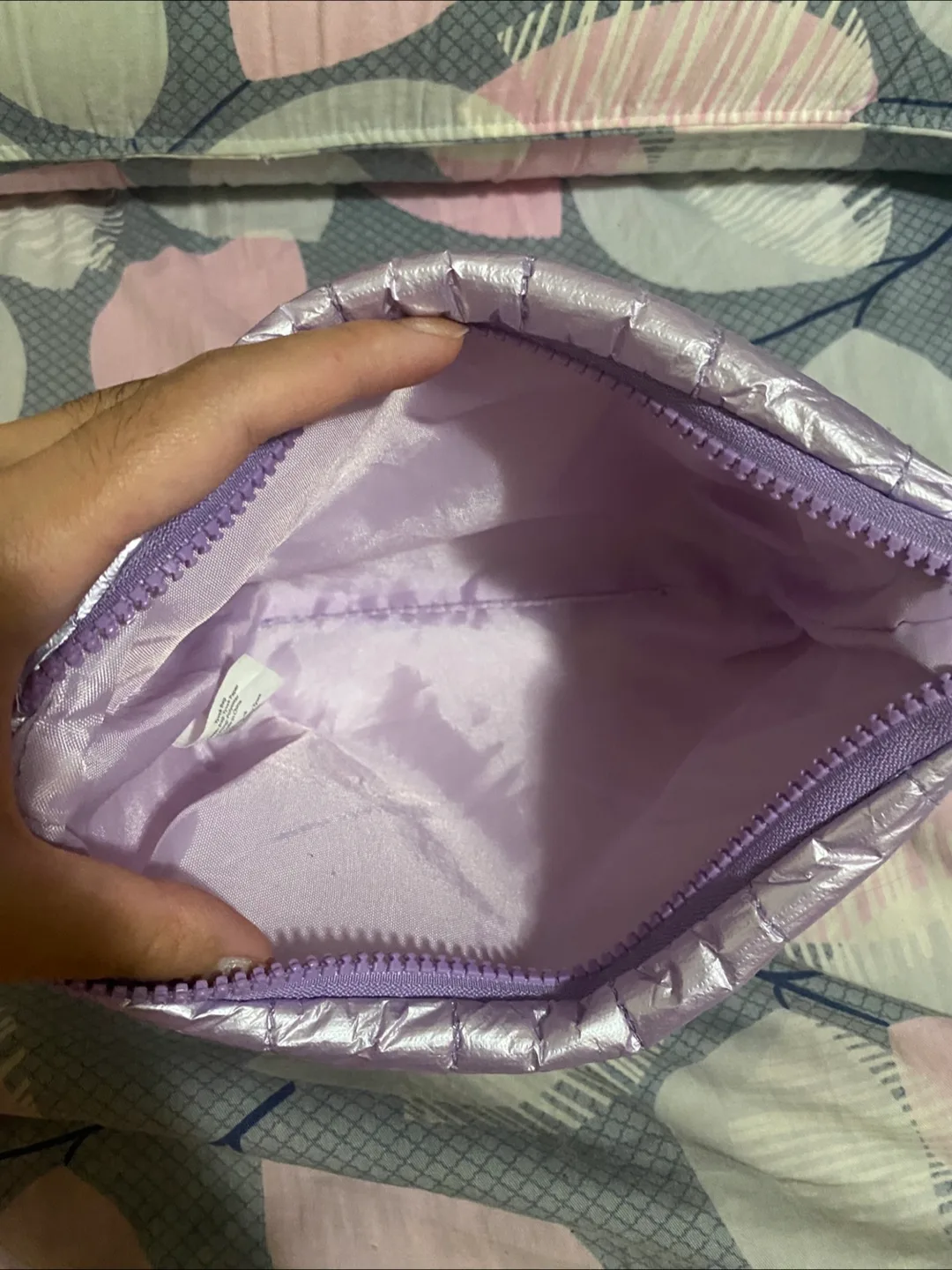 Urban Outfitters Purple Puffer Cosmetic Pouch image indicator(3)