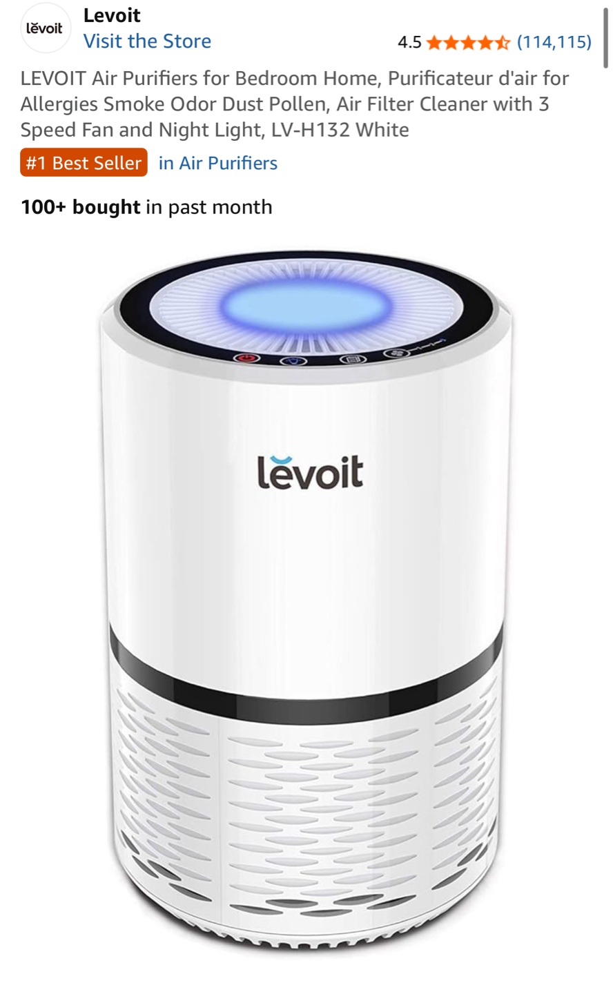 Levoit Core 400S Air Purifier - White
