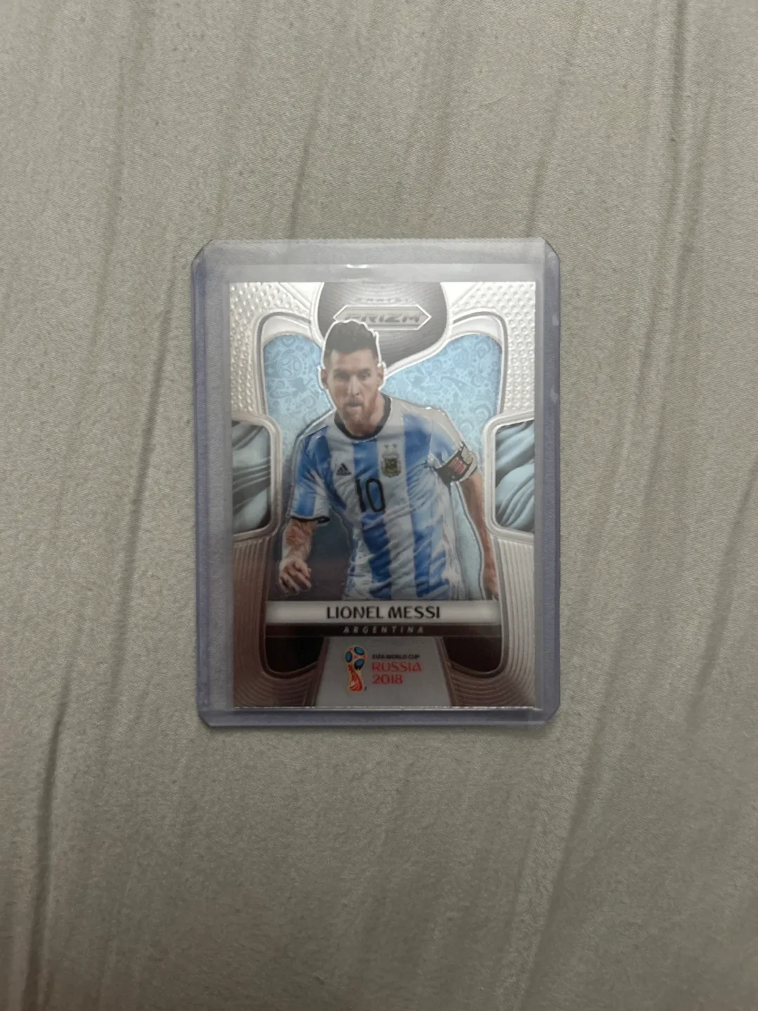 Lionel Messi Panini Prizm World Cup Card thumbnail