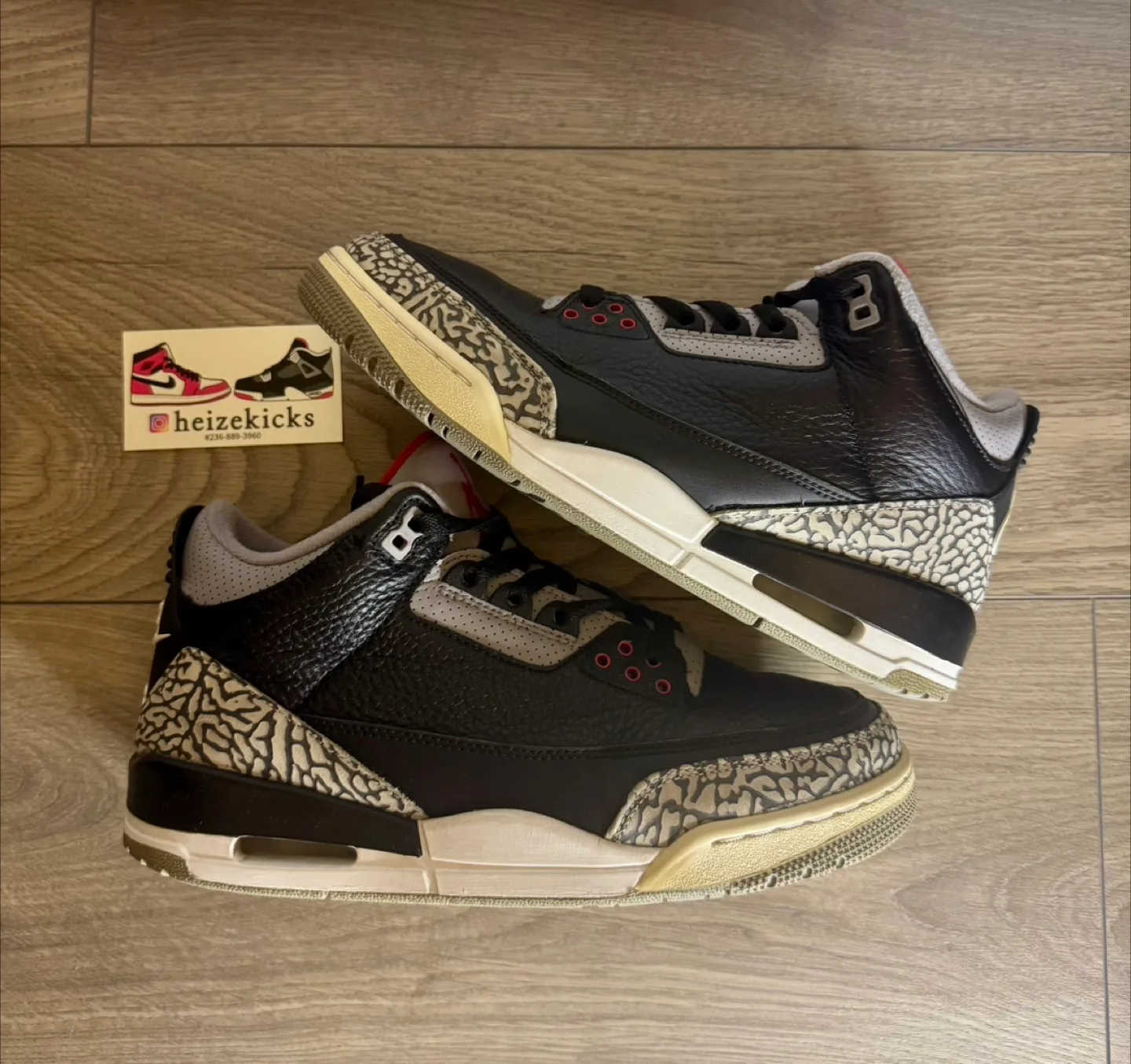 Jordan 3 Black Cement size 8.5 thumbnail
