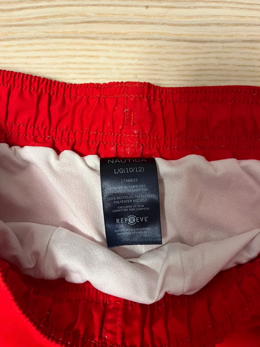 Nautica Red Swim Trunks - Size L (10/12) image indicator(3)
