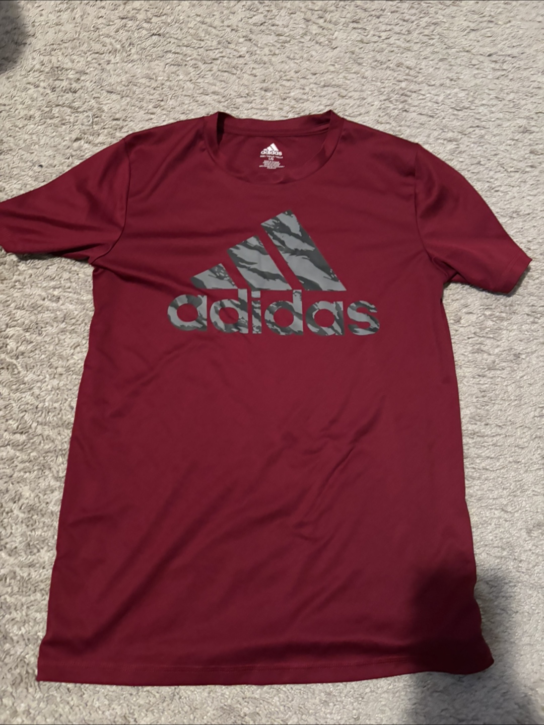Adidas Burgundy T-Shirt Size 14