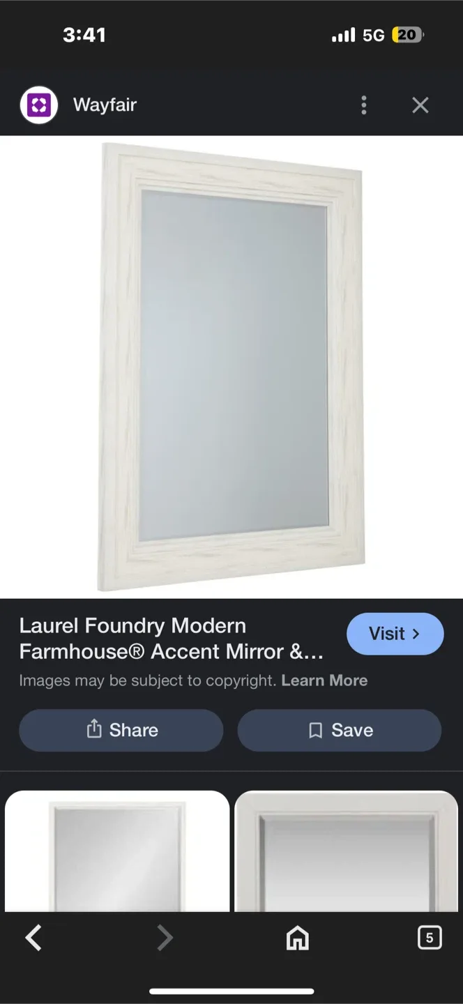 White Mirror Frame image indicator(3)