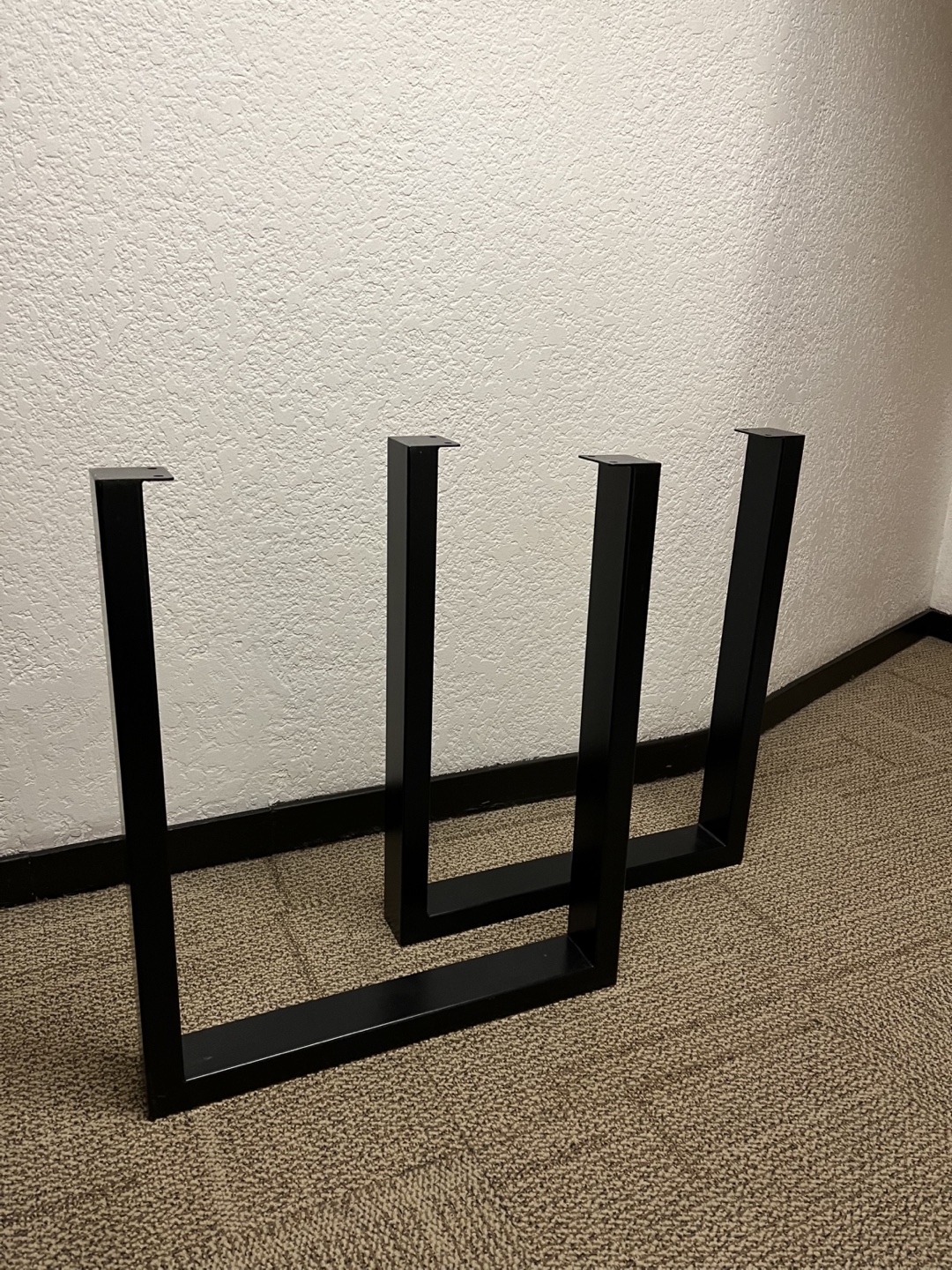 Black Steel Table Legs - Set of 2 - photo 3