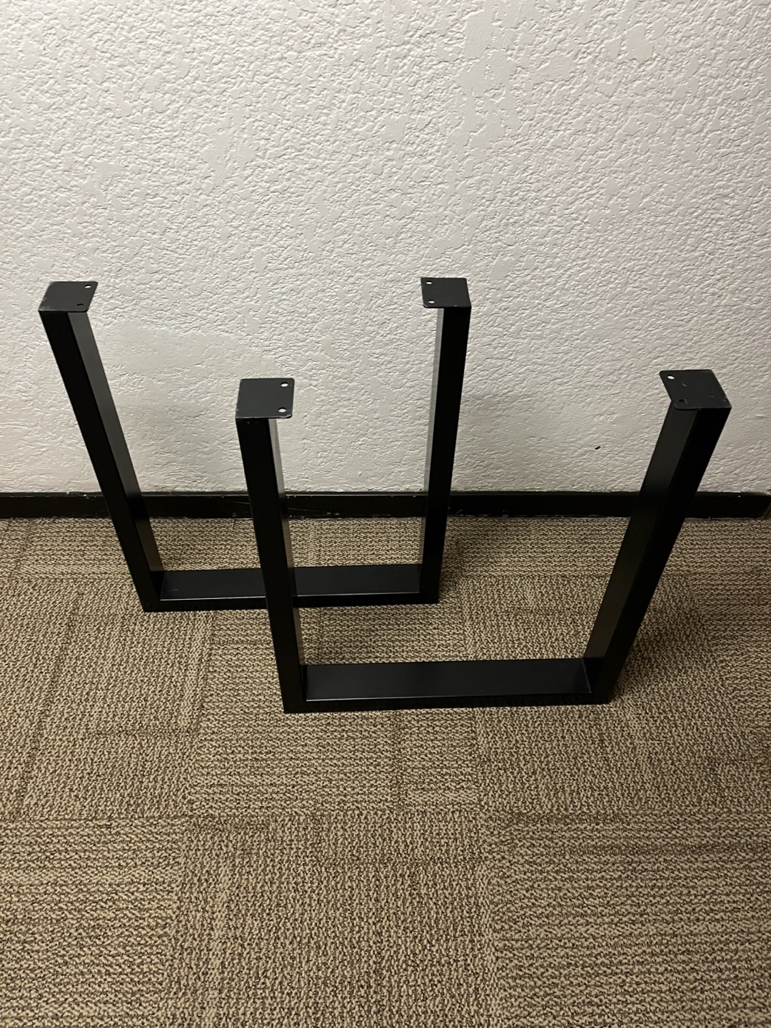 Black Steel Table Legs - Set of 2 - photo 2
