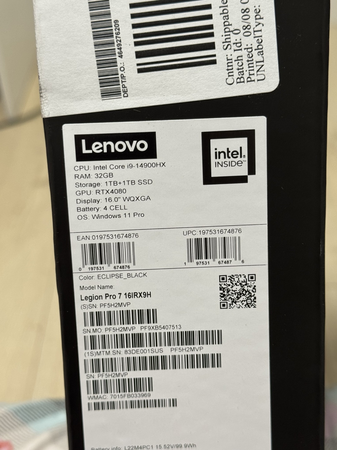 Lenovo Legion Pro 7 16IRX9H Gaming Laptop - New - photo 2