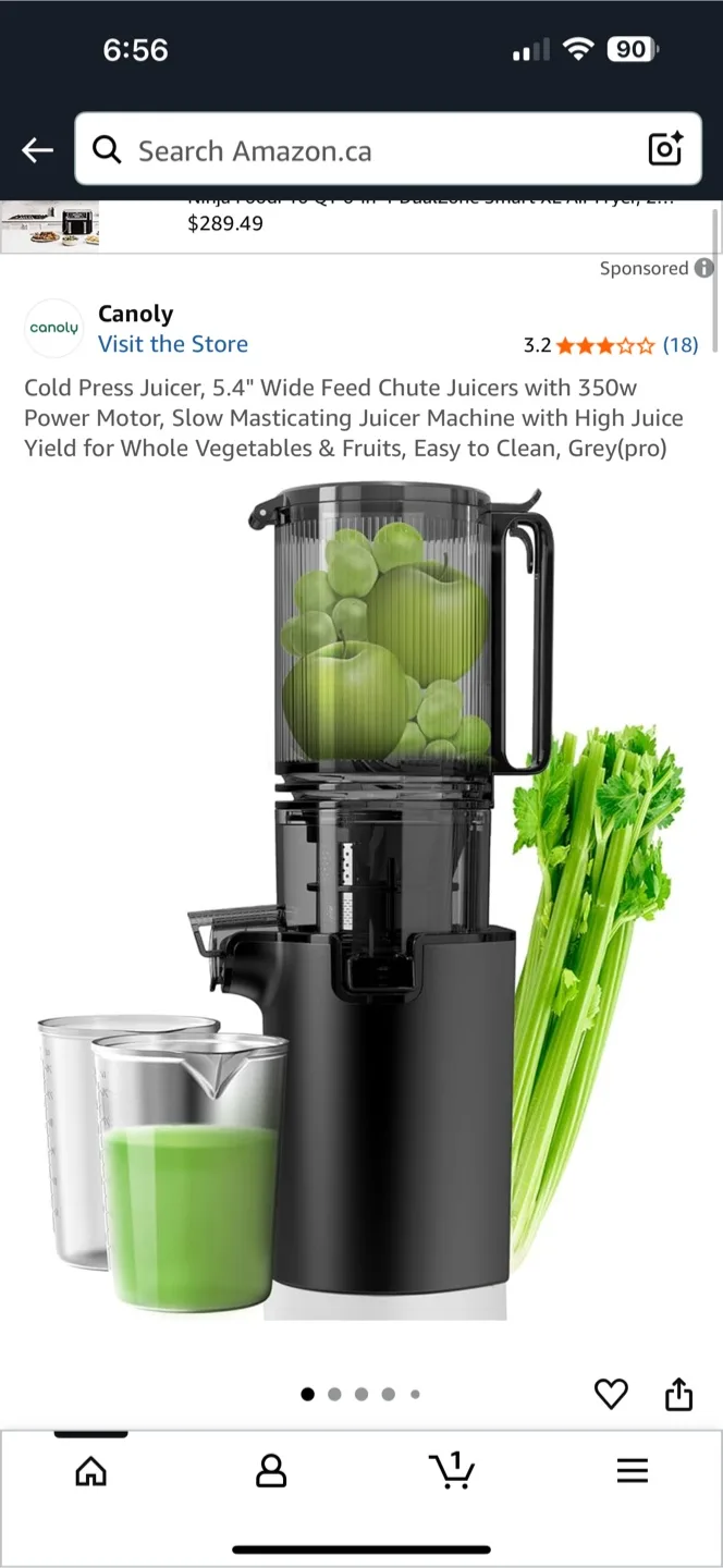 Canoly Cold Press Juicer - Like New thumbnail