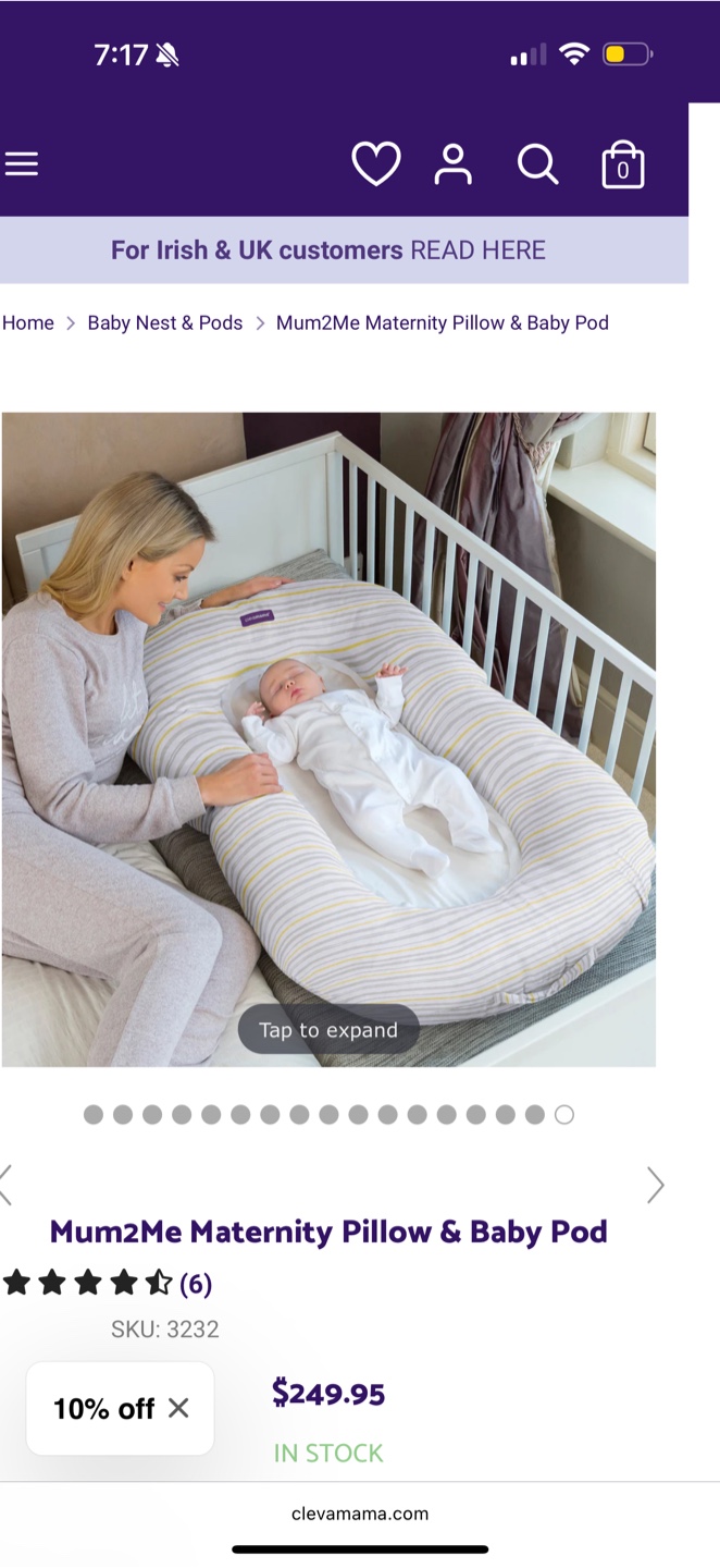 ClevaMama Mum2Me Maternity Pillow & Baby Pod (0-12M) - photo 5