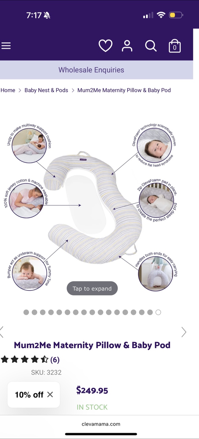 ClevaMama Mum2Me Maternity Pillow & Baby Pod (0-12M) - photo 4