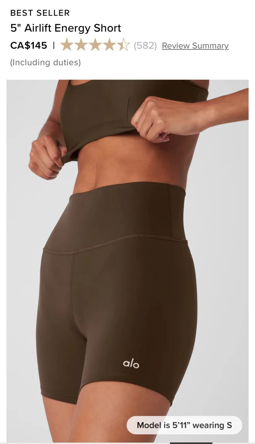 ALO Splendor Bra & Airlift Energy Shorts - Black image indicator(5)