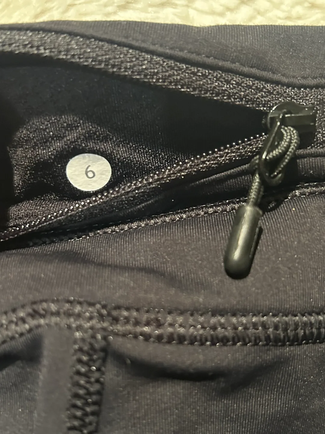 Lululemon Black Running Crop - Size 6 image indicator(4)